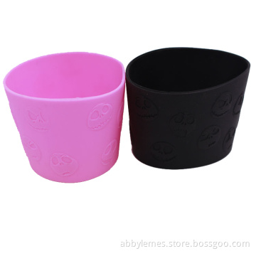 High quality food grade silicone black coffee sleeve cup sleeve